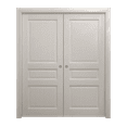 thumbnail image 1 of Sliding French Double Pocket Doors 84 x 96 inches | Ego 5012 Painted White Oak | Kit Rail Hardware | Solid Wood Interior Bedroom Modern Doors, 1 of 5