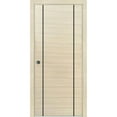 thumbnail image 1 of Sliding French Pocket Door 18 x 80 inches with | Planum 0017 Natural Veneer with Frosted Glass | Kit Trims Rail Hardware | Solid Wood Interior Bedroom Sturdy Doors, 1 of 6