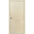 thumbnail image 1 of Sliding French Pocket Door 18 x 84 inches | Planum 0010 Natural Veneer | Kit Trims Rail Hardware | Solid Wood Interior Bedroom Sturdy Doors, 1 of 6