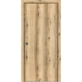 thumbnail image 1 of Sliding French Pocket Door 24 x 80 inches | Planum 0010 Walnut | Kit Trims Rail Hardware | Solid Wood Interior Bedroom Sturdy Doors, 1 of 6