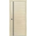 thumbnail image 1 of Sliding French Pocket Door 24 x 80 inches with | Planum 0016 Natural Veneer with Frosted Glass | Kit Trims Rail Hardware | Solid Wood Interior Bedroom Sturdy Doors, 1 of 6