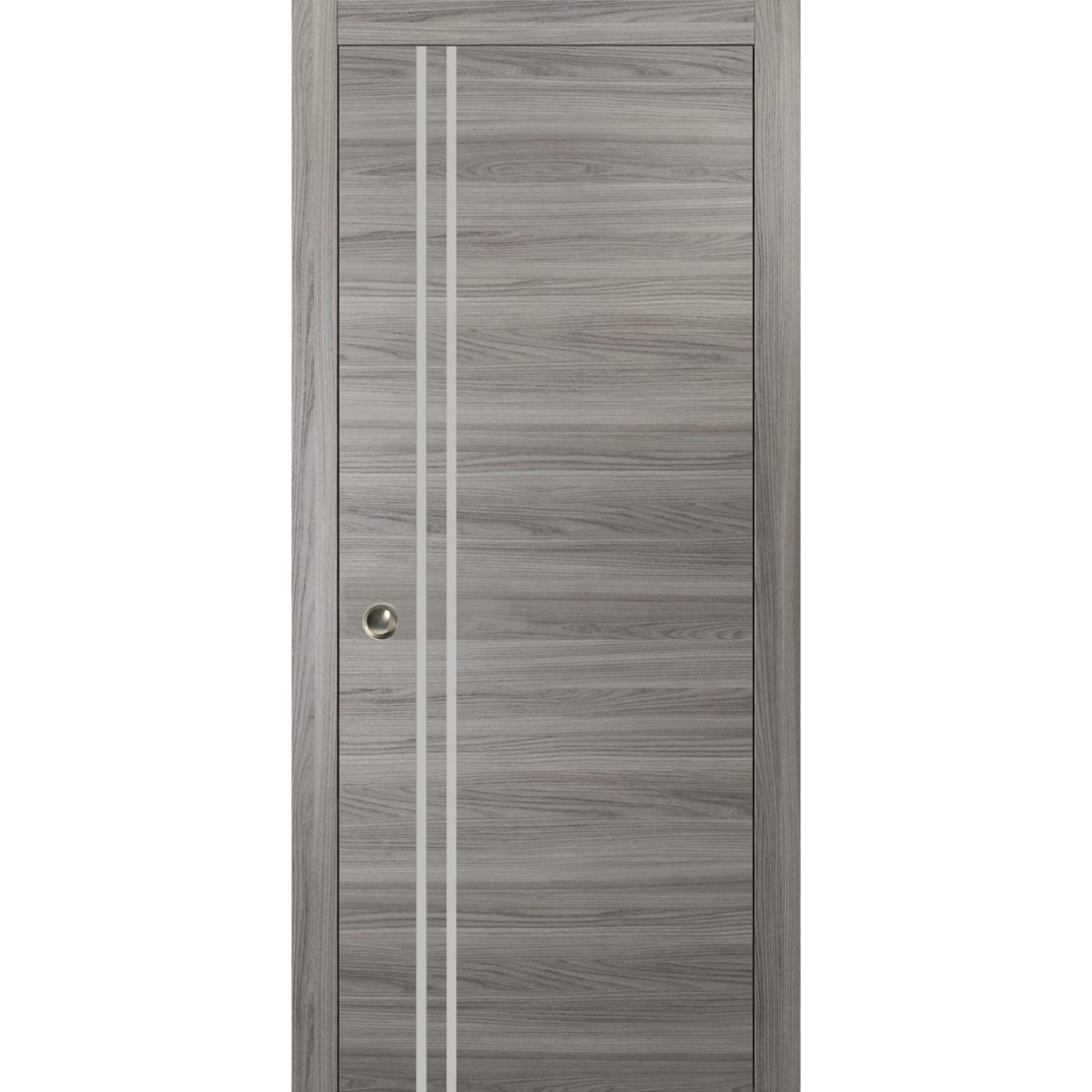 Sliding French Pocket Door 28 x 80 inches with Planum 0310 Ginger Ash