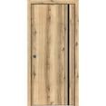 Sliding French Pocket Door 28 x 84 inches with | Planum 0011 Oak with ...