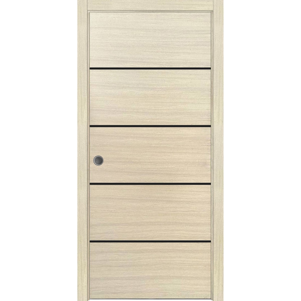 Sliding French Pocket Door 30 x 80 inches with Planum 0015 Natural