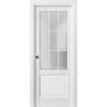 thumbnail image 1 of Sliding French Pocket Door 36 x 80 inches with Frosted Glass 9 Lites, 1 of 6