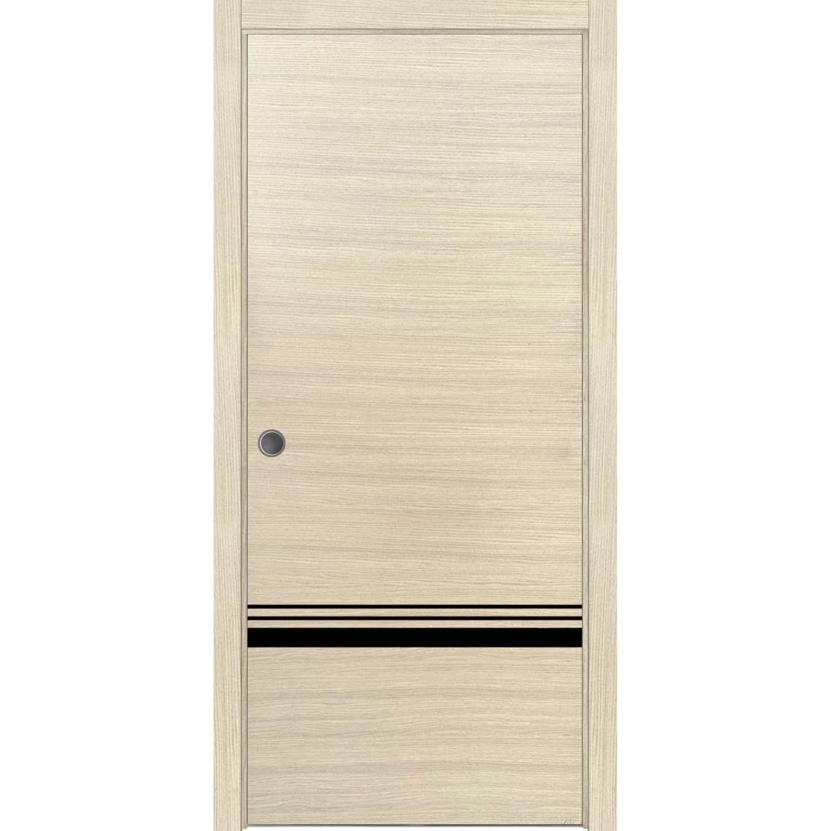 Sliding French Pocket Door 42 x 80 inches with Planum 0012 Natural