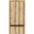 thumbnail image 1 of Sliding French Pocket Door 42 x 96 inches with | Planum 0012 Oak with Frosted Glass | Kit Trims Rail Hardware | Solid Wood Interior Bedroom Sturdy Doors, 1 of 6