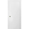 Sliding French Pocket Door with Planum 0010 White Silk Kit Trims