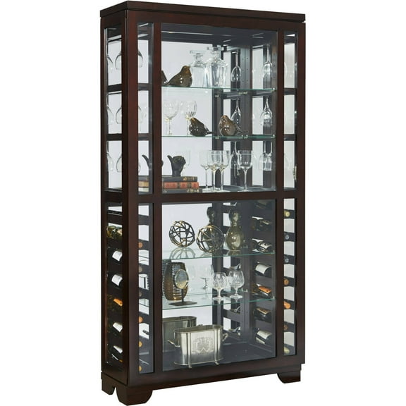 Sliding Front Wine Curio