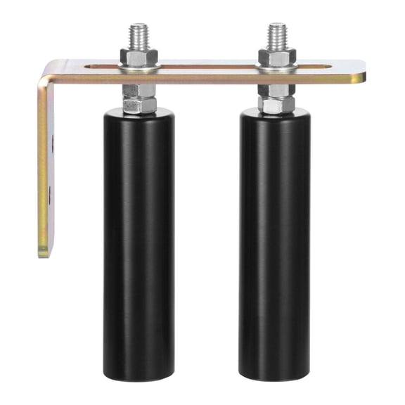 Sliding Gate Kit 6ft, Rolling Gate Hardware with L-Bracket, Adjustable Gate Rollers - Heavy Duty Black Sliding Gate Guide for Doors & Gates