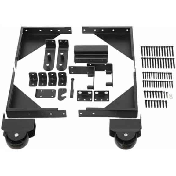 Sliding Gate Kit Deck Hardware Kit, Outdoor Gate for Deck Fence Driveway, Rust Resistant Powder Coated Steel$$Tools & Hardware Other