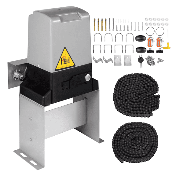 Sliding Gate Opener 3300lbs Automatic Driveway Gate Operator with Infrared Sensor, Heavy Duty Sliding Gate Motor for 40ft Gate, Remote Control Kit