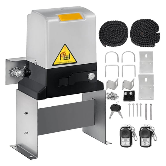 Sliding Gate Opener Electric Operator AC600 1400 Lbs With 2 Remote Controllers Move Speed 43 Ft Per Min Basic Model ,Easy to Install
