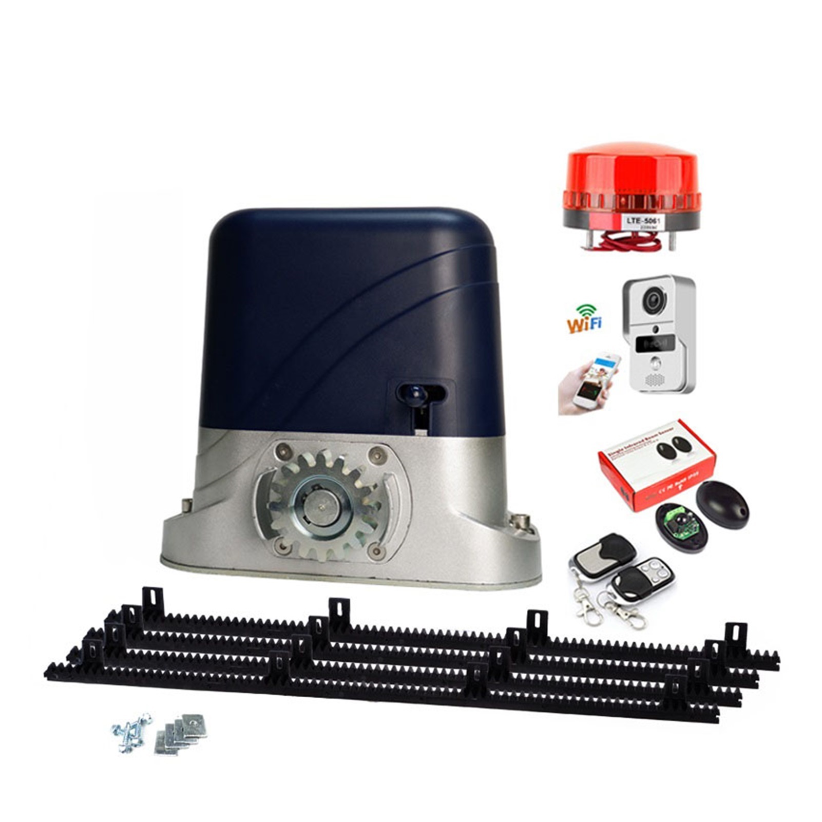 Auto Gate Racks Sliding Gate Opener with 3 Nylon Racks, Roller Gate Motor, Automatic ...