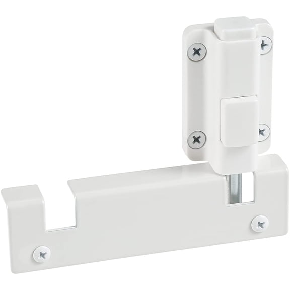 Sliding Glass Door Locks Upgraded Version Complete Footlock Kit Suitable for Sliding Doors and Windows 100,000 Times of Lock Body Opening and Closing Detection(White)