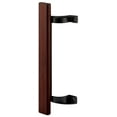 thumbnail image 1 of Sliding Glass Door Pull Handle, 6-1/2 in. - 6-5/8 in. Hole Centers, Black Diecast Supports w/Wood Handle, 1 of 2