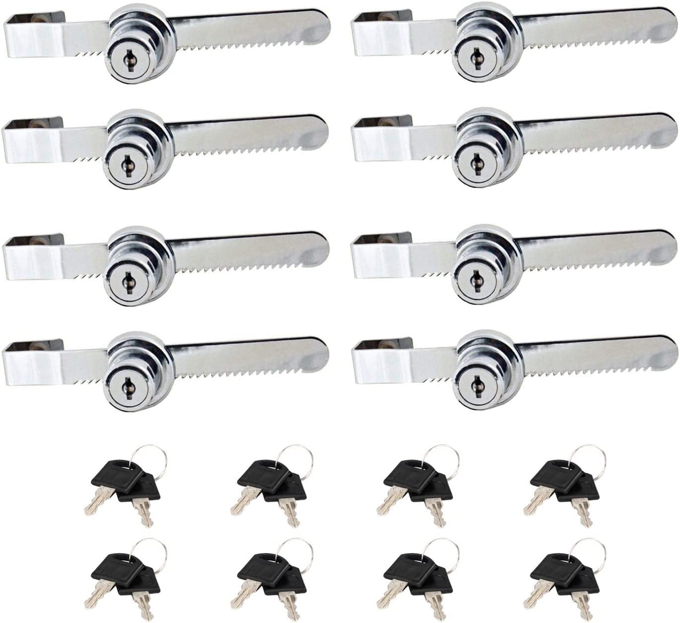 Sliding Glass Door Ratchet Lock Display Case Lock with Chrome Finish