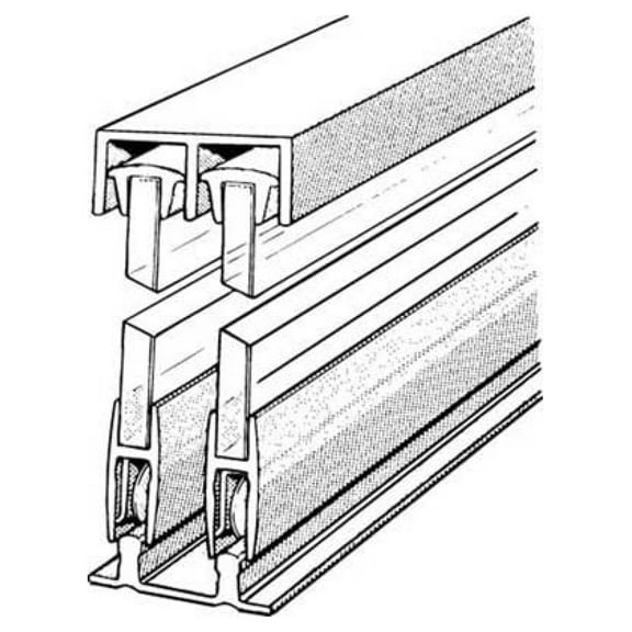 Sliding Glass Door Track System, 36"