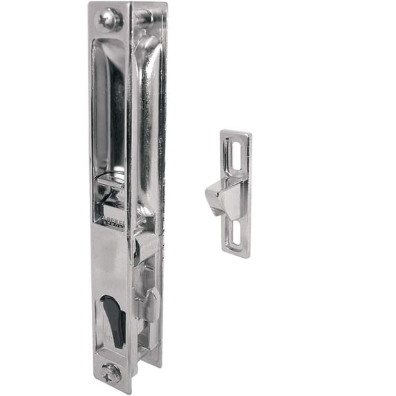 Sliding Glass Patio Door Handle Set, Flush Mount, Non-Keyed, 6-5/8" Screw Holes | Sliding Door Handle Replacement Hardware Repair Fix Sliding Door (DL-502)