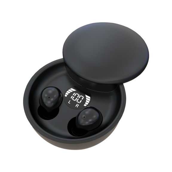 Sliding Headset with Ergonomic Design for Clear Calls Wireless Earbuds with Long Battery Life Noise Canceling Built In Mic Lightweight And Comfortable Fit for Everyday Use(Black)