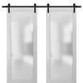 thumbnail image 1 of Sliding Lite Double Barn Frosted Glass Doors 48 x 96, 1 of 6