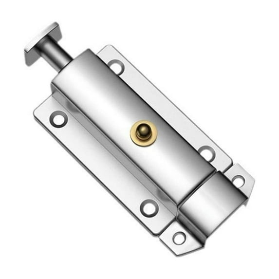 Sliding Lockfor Portable Door Lock Slide Lock For Inside Door Sliding Gate Button Hardware For Kitchen Bathroom (Stainless Stee