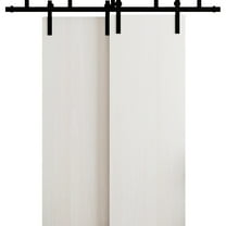 Sliding Modern Barn Bypass Doors 36 x 80 in - LUNO 1003 Ash - Modern 6.6ft Rails Hardware Set - Wood Solid Bedroom Wardrobe Doors