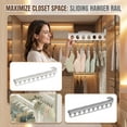thumbnail image 1 of Sliding Pants Rack Closet Organizer Pull Out Trouser Rack Wardrobe Storage Rack for Pants Jeans Ties Scarves Space Saving Closet Organizer, 1 of 6