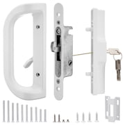 Sliding Patio Door Handle Set with Key Cylinder Mortise Lock Fits Door Thickness from 1" to 1-3/4", 3-15/16  Screw Hole Spacing, Non-Handed