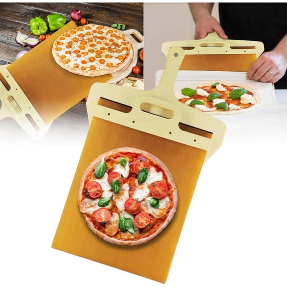 Sliding Pizza Peel, 11.8''x23.6'' Pizza Spatula Paddle, The Pizza Peel That Transfers Pizza Perfectly, Pizza Paddle with Handle, Pizza Spatula Paddle for Indoor & Outdoor Ovens