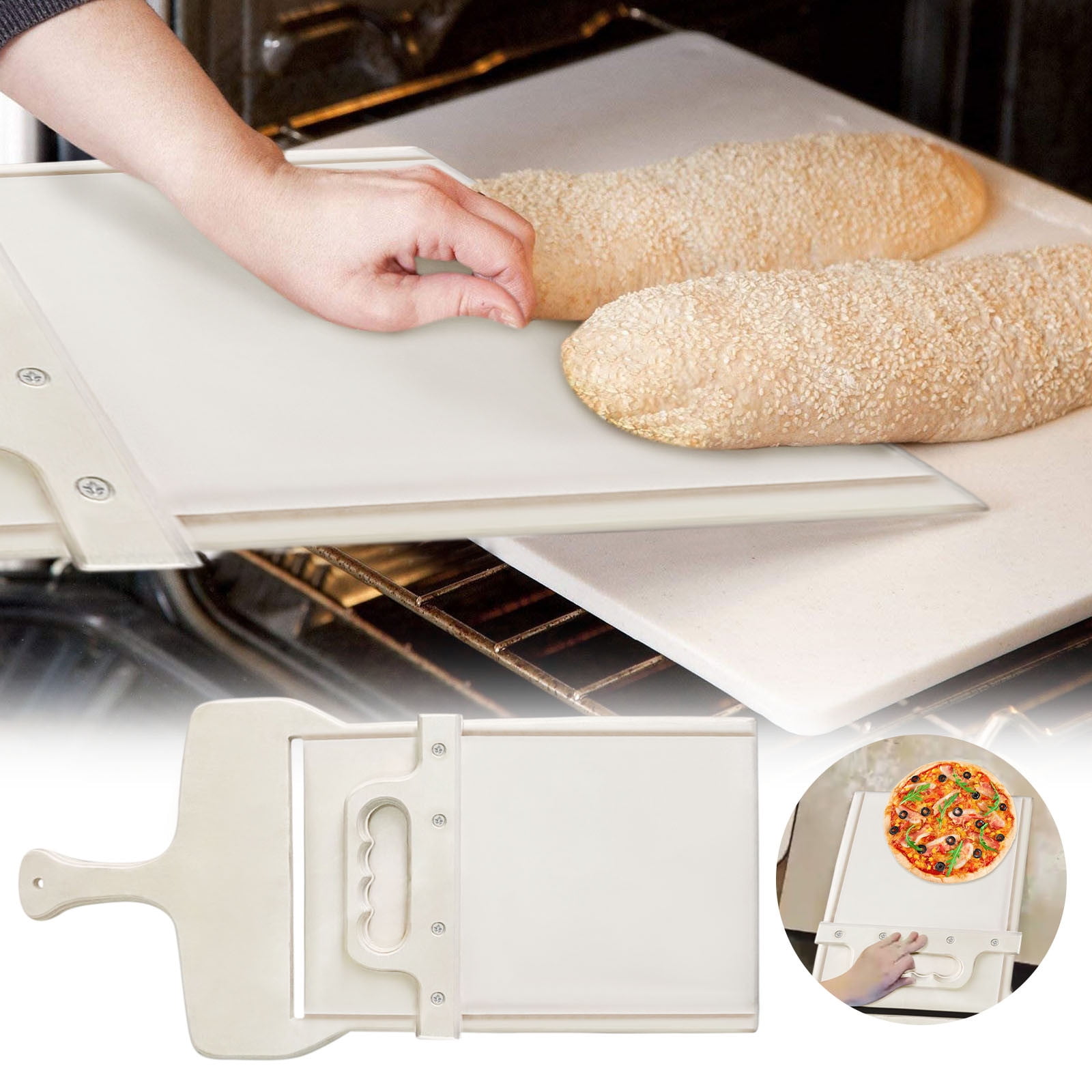 12-Inch Sliding Pizza Peel With Cutter – Non-Stick Wooden Paddle For Easy Oven Transfer