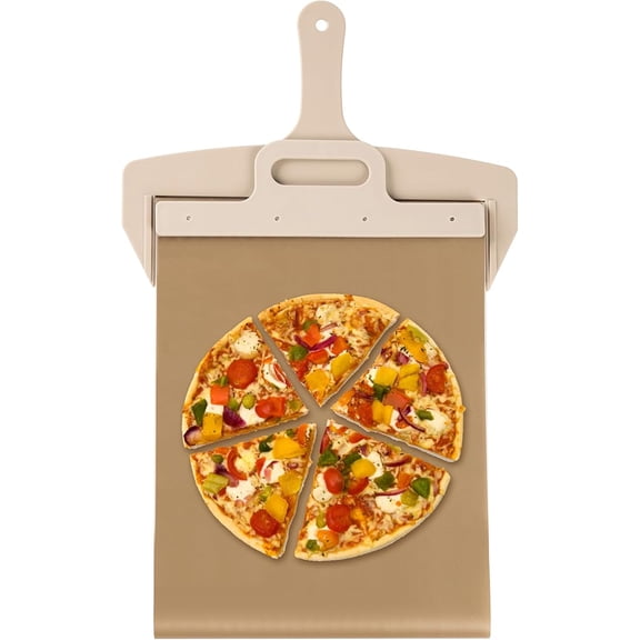 Sliding Pizza Peel,Non-Stick Pizza Spatula Paddle with Detachable Handle, Pizza Peel Slider,Transfer for Pizza,Sliding Pizza Shovel Slide