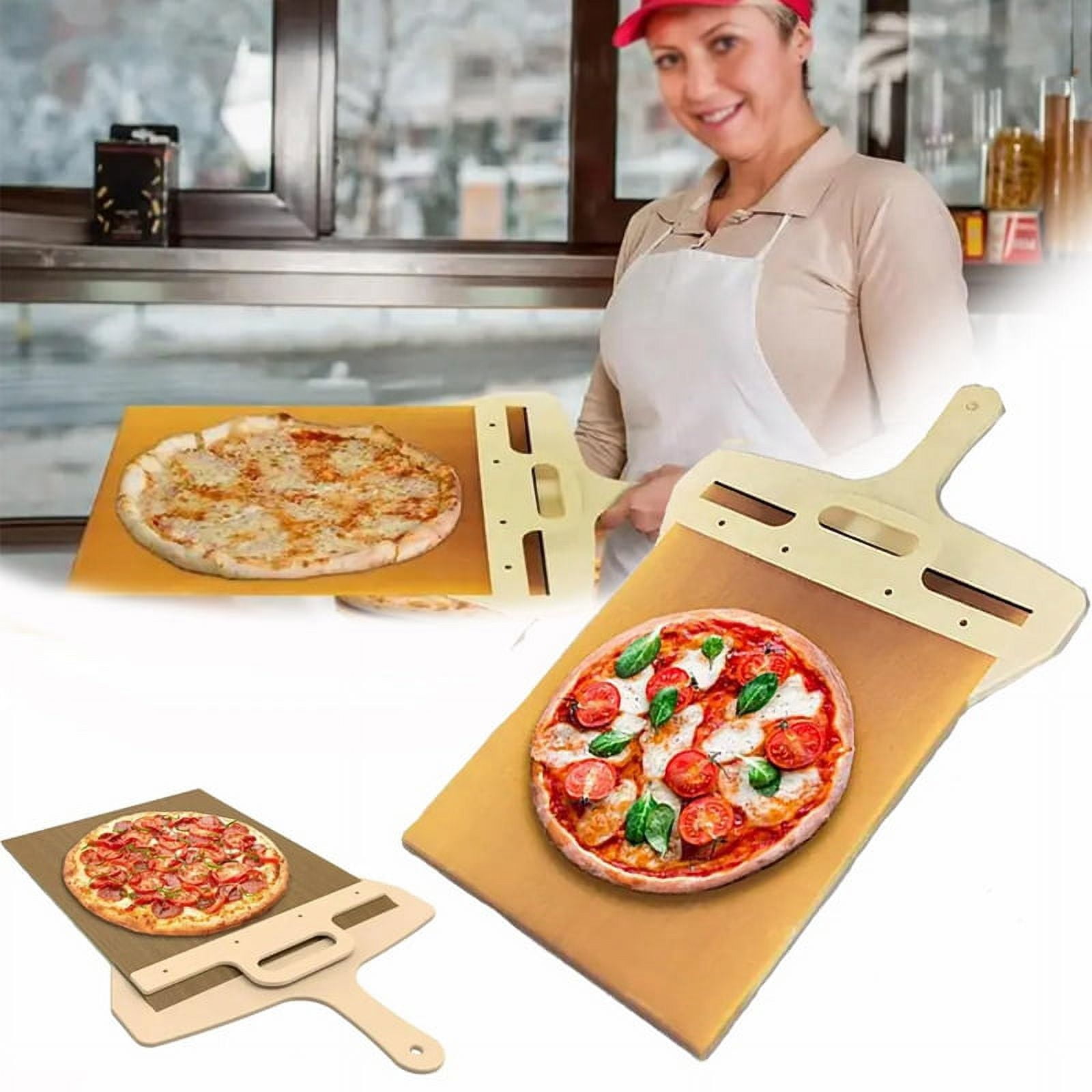 Sliding Pizza Peel Pala Pizza Scorrevole, the Pizza Peel That Transfers Pizza Perfectly, Non