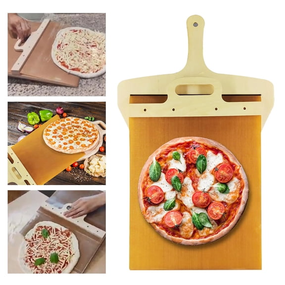 Sliding Pizza Peel,Pizza Paddle with Handle,The Pizza Peel That Transfers Pizza, Dishwasher Safe Pizza Peel, Accessory for Pizza Ovens, Pizza Spatula Paddle for Indoor & Outdoor Ovens