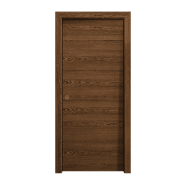 Sliding Pocket Door 18 x 84 inches | Ego 5000 Cognac Oak | Kit Rail Hardware | Solid Wood Interior Bedroom Modern Doors