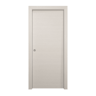 Sliding Pocket Door 18 x 84 inches | Ego 5000 Painted White Oak | Kit Rail Hardware | Solid Wood Interior Bedroom Modern Doors