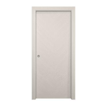 Sliding Pocket Door 18 x 84 inches | Ego 5005 Painted White Oak | Kit Rail Hardware | Solid Wood Interior Bedroom Modern Doors