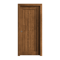 Sliding Pocket Door 18 x 84 inches | Ego 5006 Cognac Oak | Kit Rail Hardware | Solid Wood Interior Bedroom Modern Doors