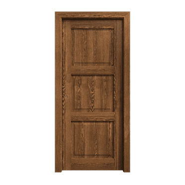 Sliding Pocket Door 18 x 84 inches | Ego 5010 Cognac Oak | Kit Rail Hardware | Solid Wood Interior Bedroom Modern Doors