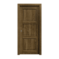 Sliding Pocket Door 18 x 84 inches | Ego 5010 Marble Oak | Kit Rail Hardware | Solid Wood Interior Bedroom Modern Doors