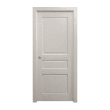 Sliding Pocket Door 18 x 84 inches | Ego 5012 Painted White Oak | Kit Rail Hardware | Solid Wood Interior Bedroom Modern Doors