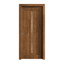 Sliding Pocket Door 18 x 84 inches | Ego 5014 Cognac Oak | Kit Rail Hardware | Solid Wood Interior Bedroom Modern Doors