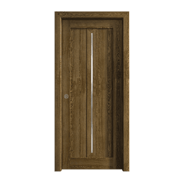 Sliding Pocket Door 18 x 84 inches | Ego 5014 Marble Oak | Kit Rail Hardware | Solid Wood Interior Bedroom Modern Doors