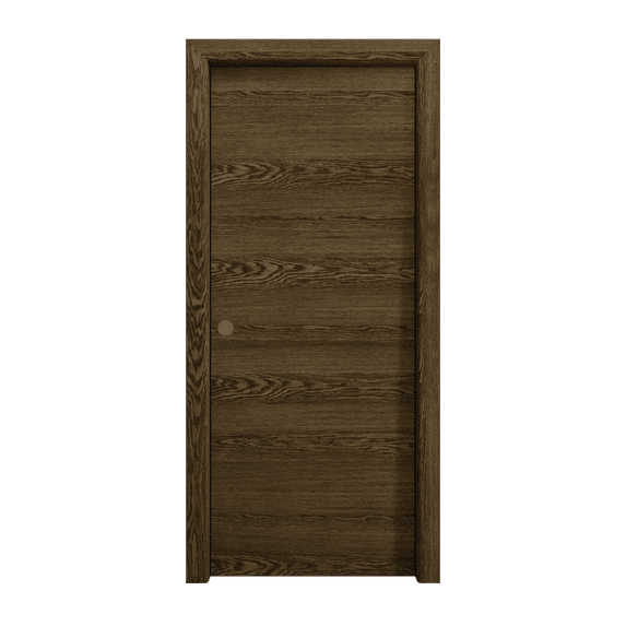 Sliding Pocket Door 28 x 80 inches | Ego 5000 Marble Oak | Kit Rail Hardware | Solid Wood Interior Bedroom Modern Doors