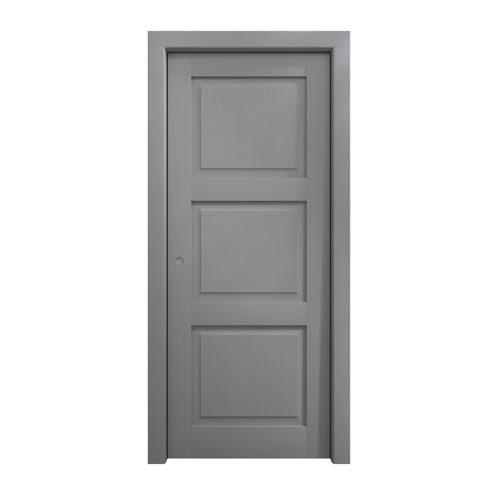 Sliding Pocket Door 28 x 80 inches Ego 5010 Painted Grey Oak Kit