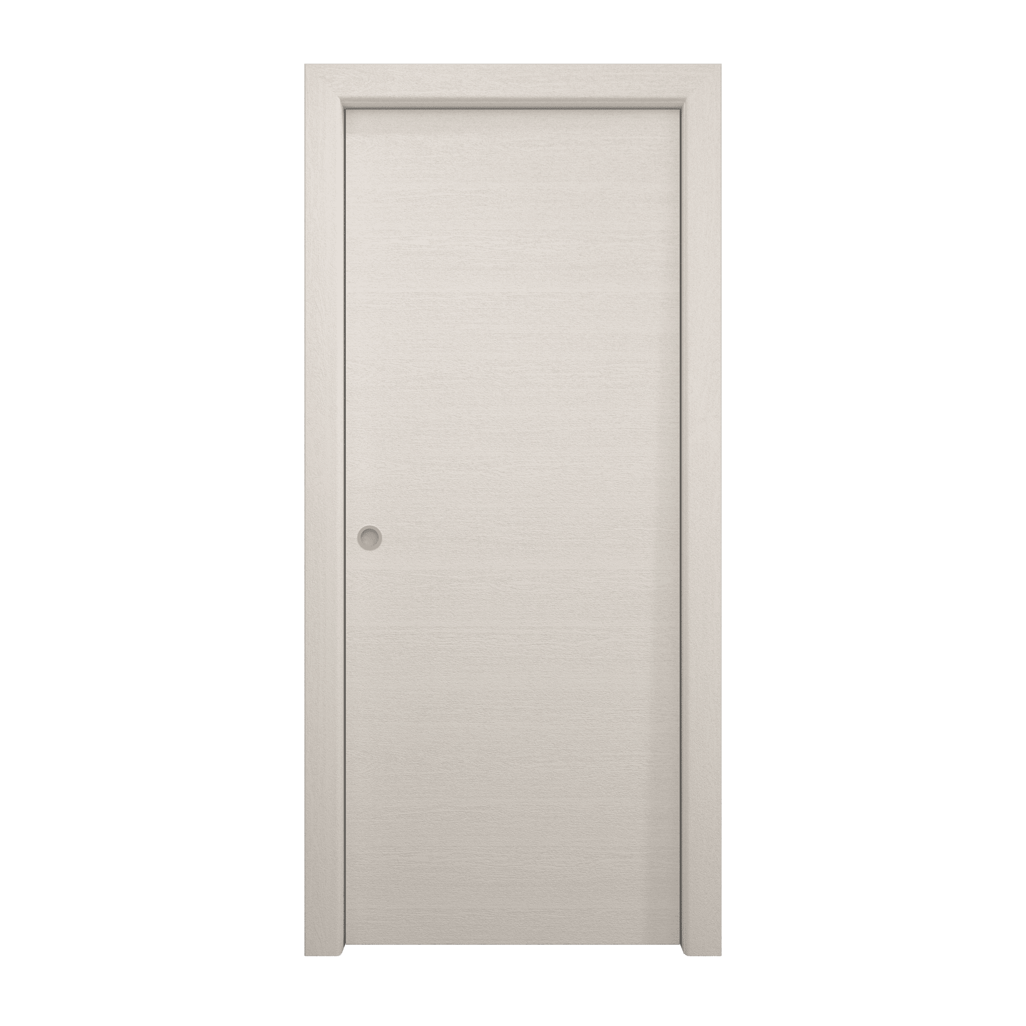 White Pine Solid Wood Flush Pocket Door with Kit Rail Hardware