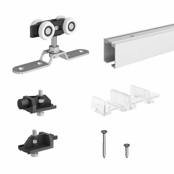 Sliding/Pocket Door Hardware kit - 59-inch Track for 1 Door up to 260lbs - SLID'UP 170