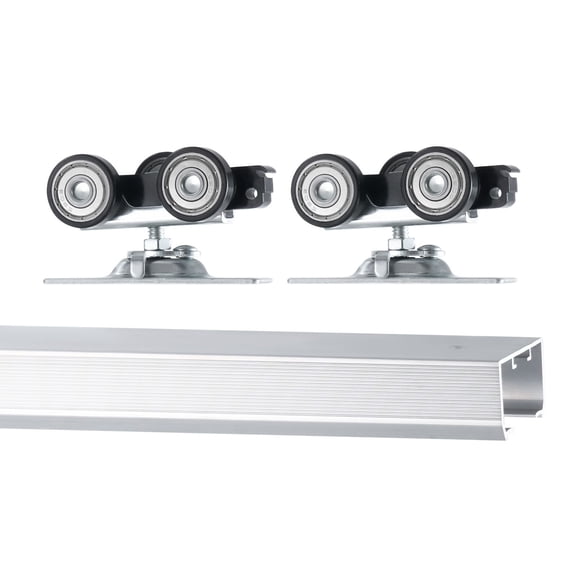 Sliding Pocket Door Track Kit 5.73 ft Heavy  Hardware for 24"-36" Single Door, Commercial Grade