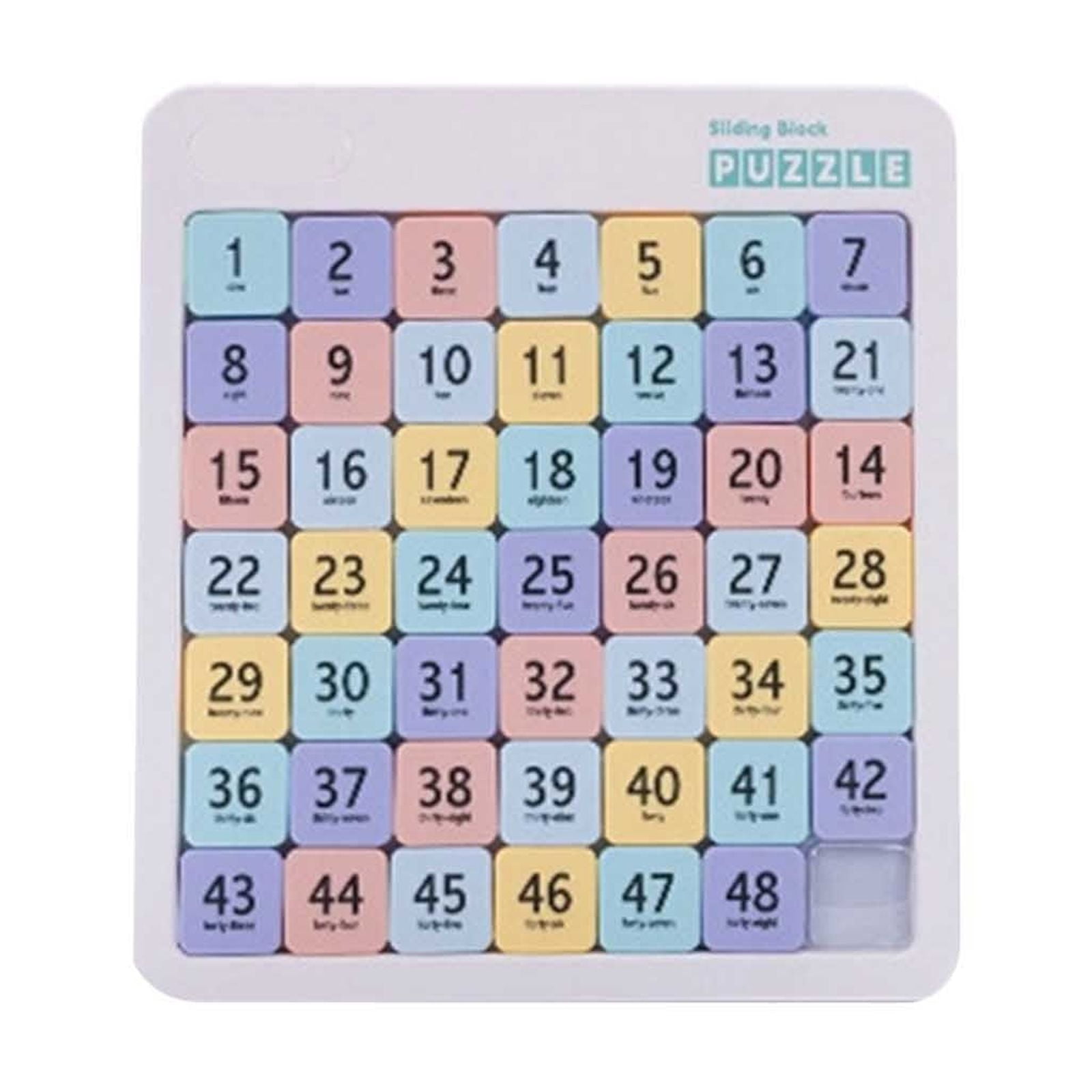 Sliding Puzzle Toy Educational Brain Teaser Game For Kids Ages 5 And Up ...