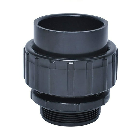 Sliding Quick Connector 60mm PVC Pipe Fitting for Pool Pump Replacement, Easy Install Socket Connector, Durable Black Plastic